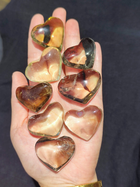 Brazilian Citrine Heart for Positivity and Abundance