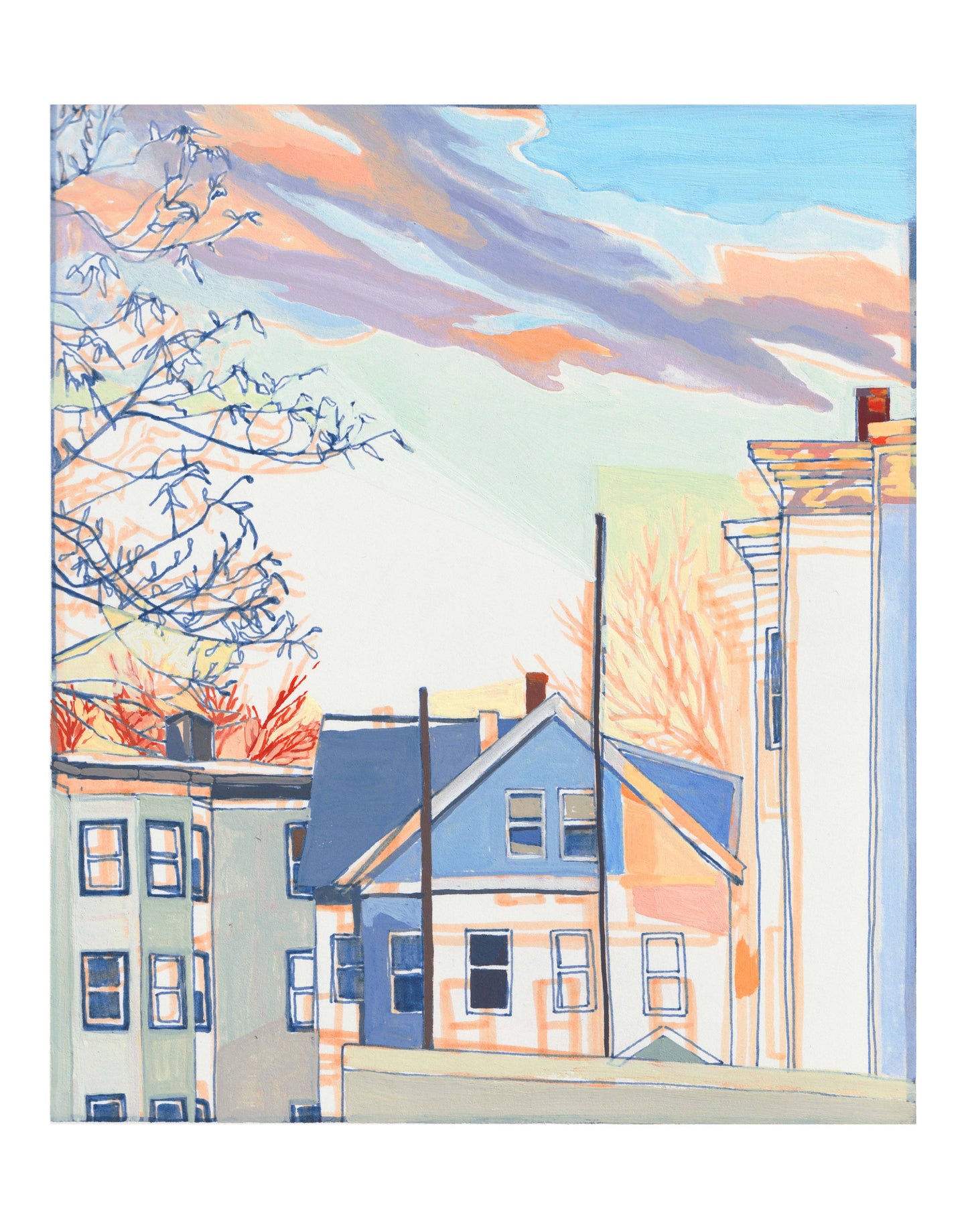 "Cambridge Winter Light" Signed Giclée Print