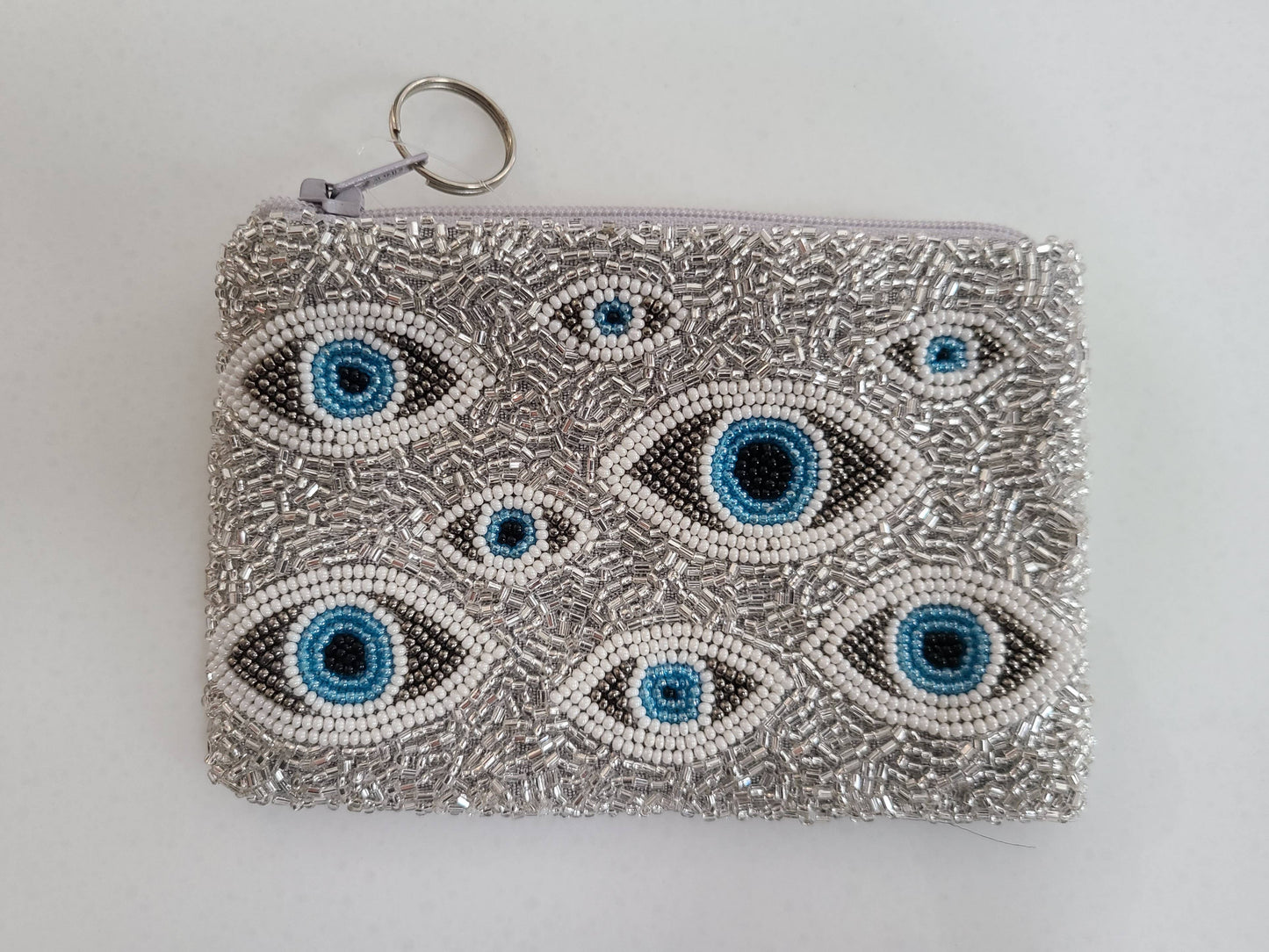 Evil Eye Beaded Coin Purse