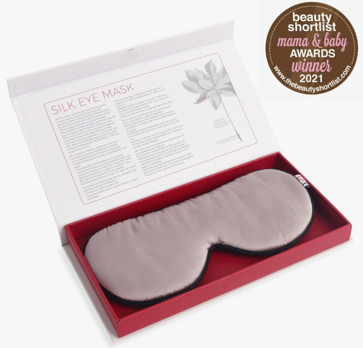 100% Pure Silk Eye Mask