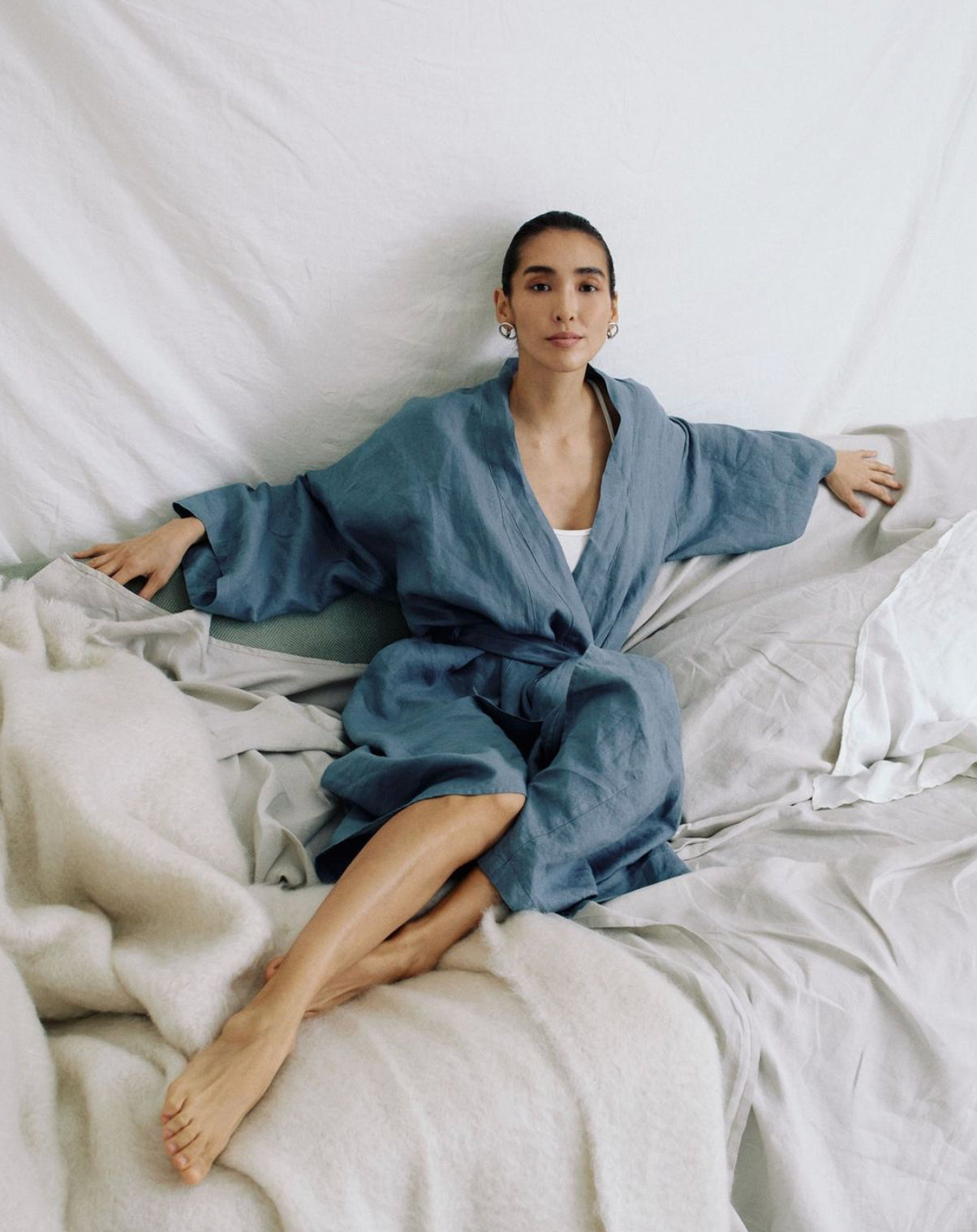 Sai Full-Length Linen Robe